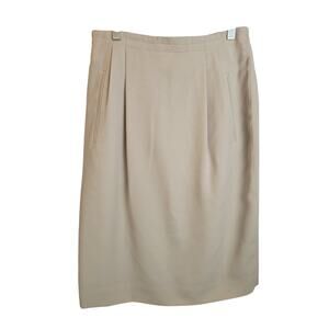 Vintage J. H Collectibles Pencil Skirt Tan Lined Swishy Straight Women's Size 10